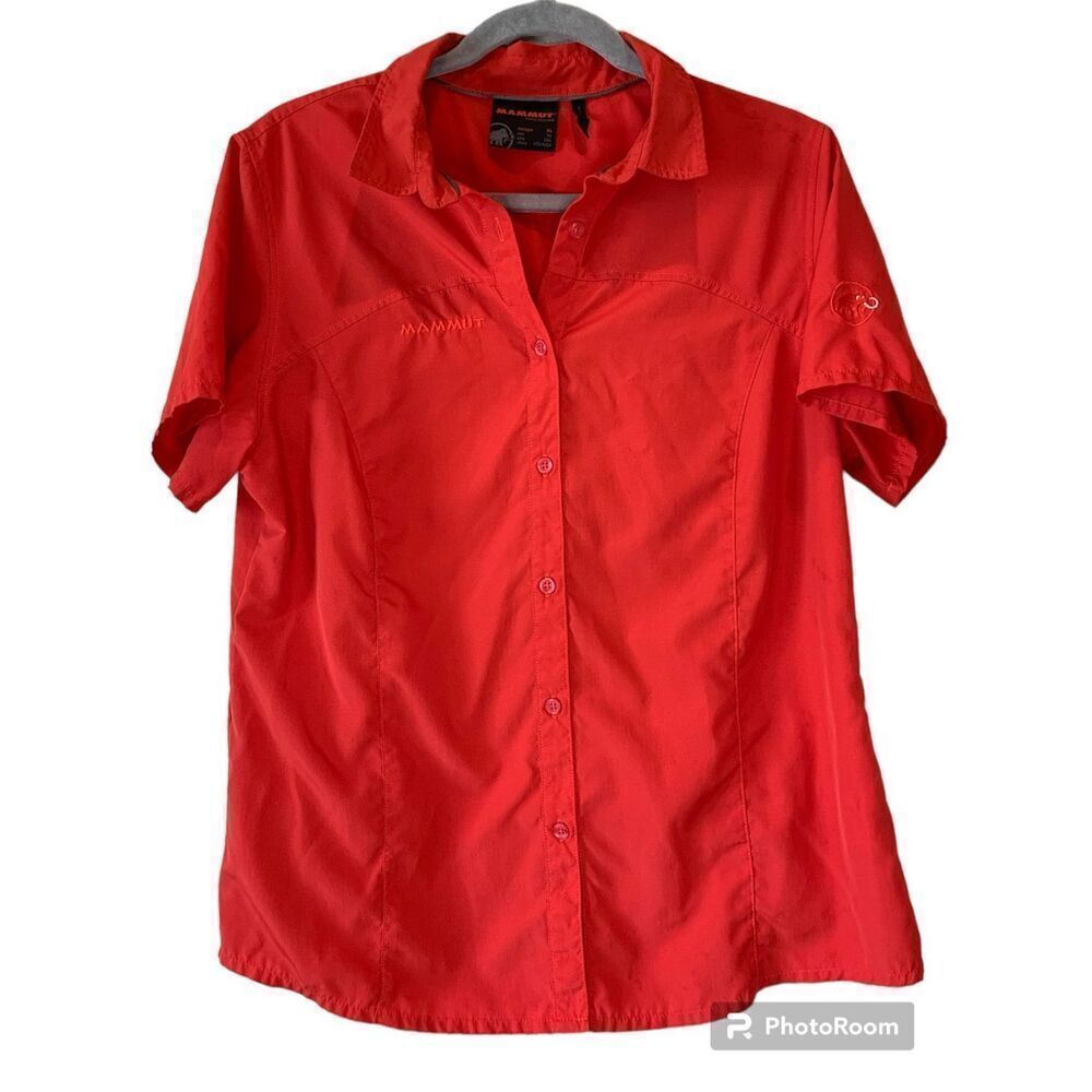 Mammut Women's Casual Short Sleeve Red Size XL Authentic